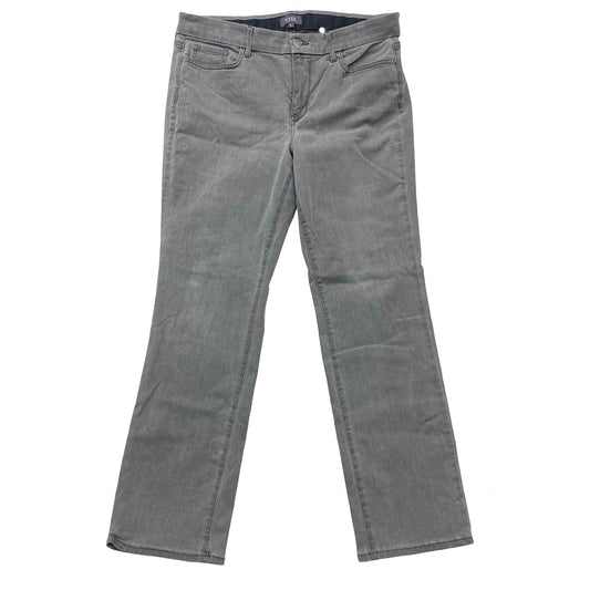 Jeans Straight By Not Your Daughters Jeans In Grey Denim, Size:L