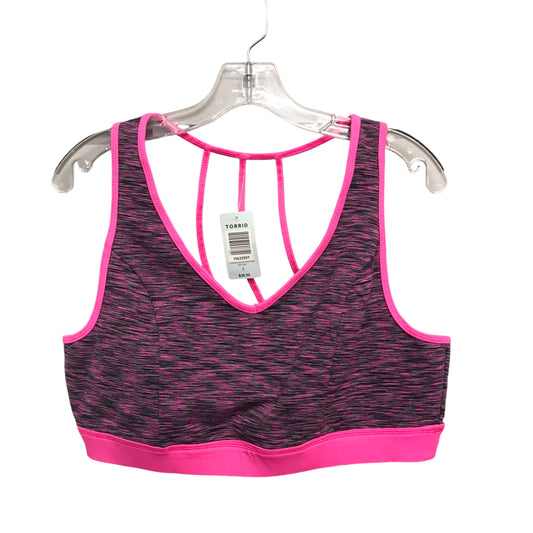 Athletic Bra By Torrid In Black & Pink, Size:2X