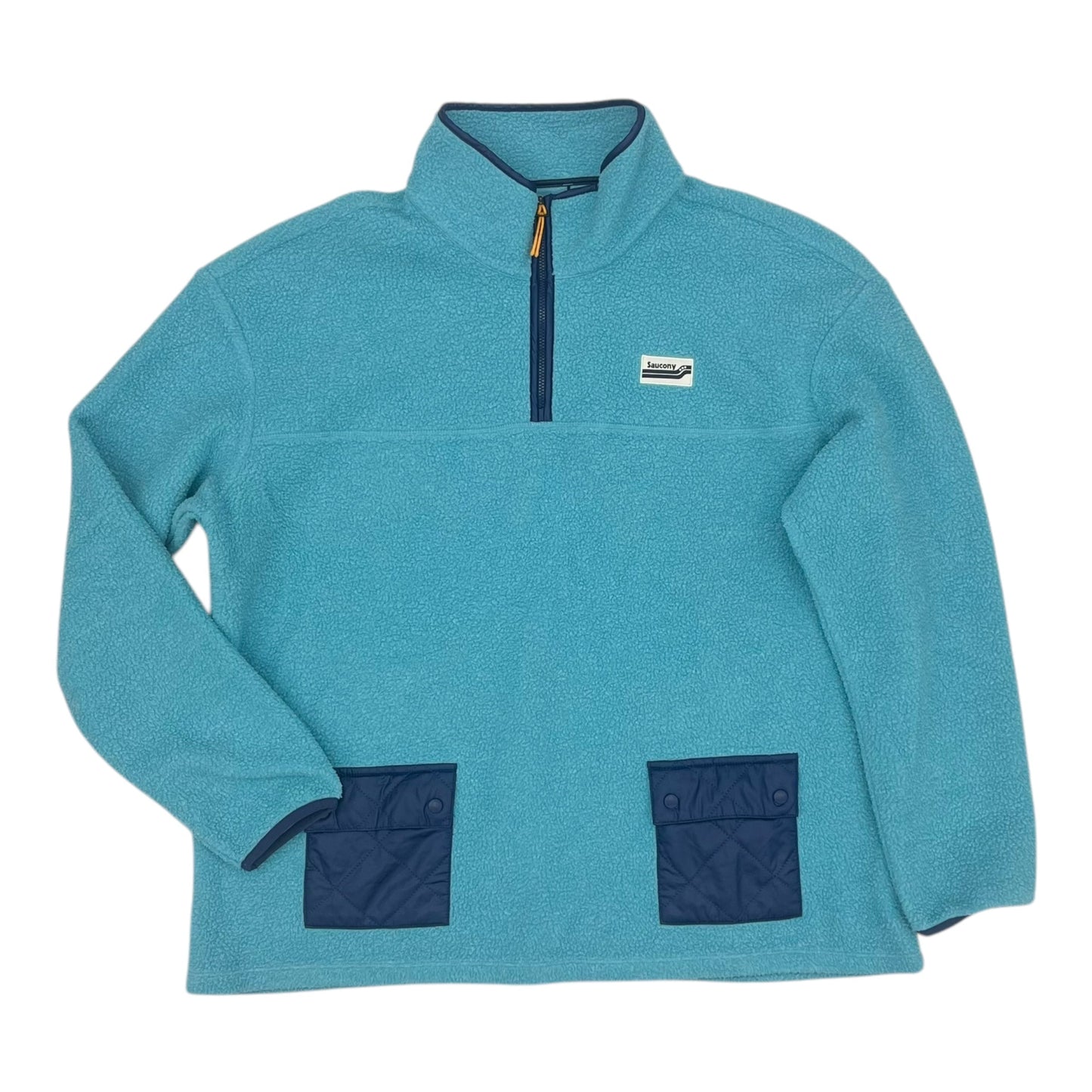 Sweatshirt Collar By Saucony In Blue, Size:Xl