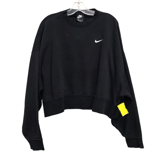 Athletic Sweatshirt Crewneck By Nike Apparel In Black, Size:M