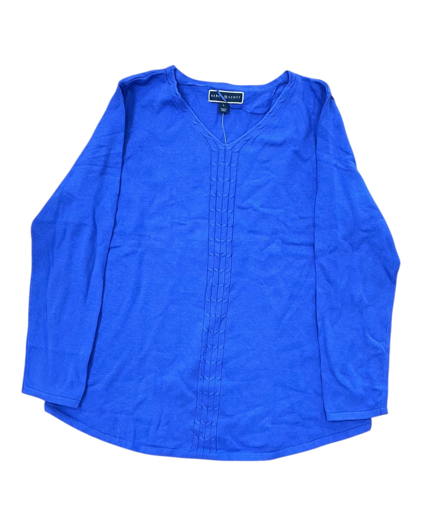 Sweater By Karen Kane In Blue, Size:L
