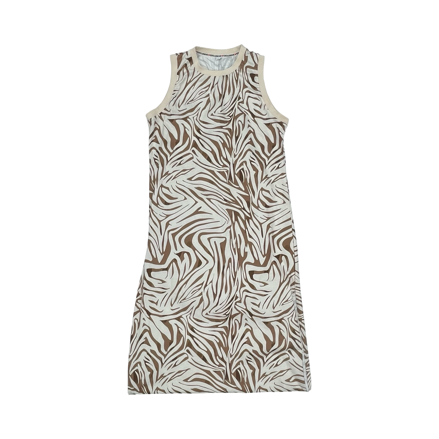 Dress Party Long By Exclusive In Brown & Tan, Size:Xl