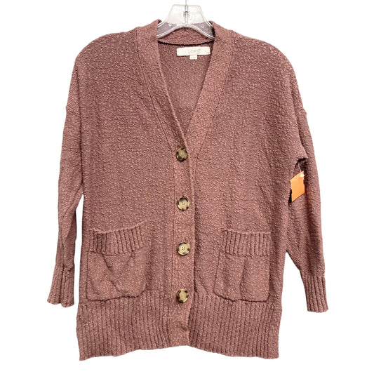 Cardigan By Loft In Pink, Size:S