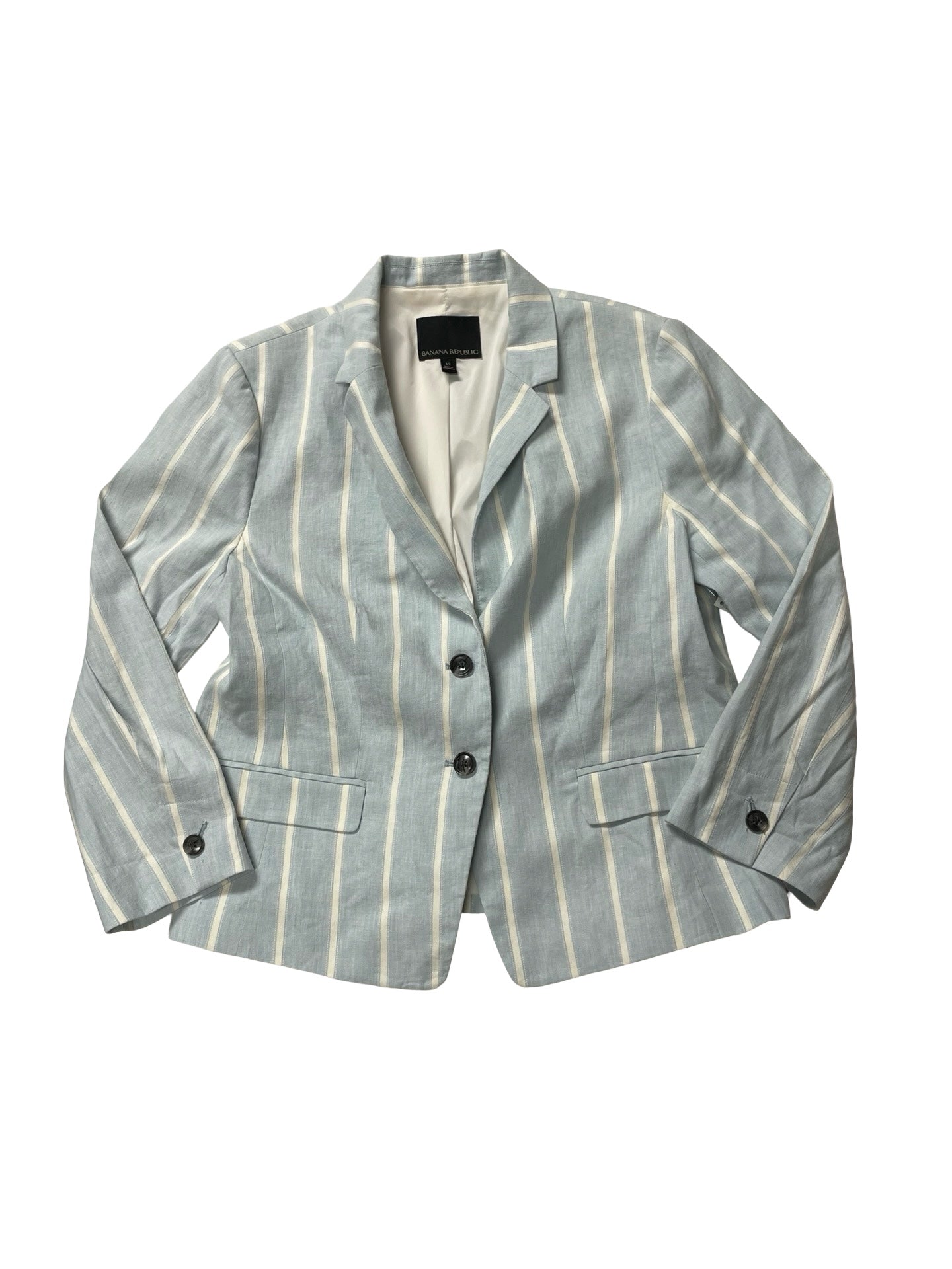 Blazer By Banana Republic In Striped Pattern, Size:12