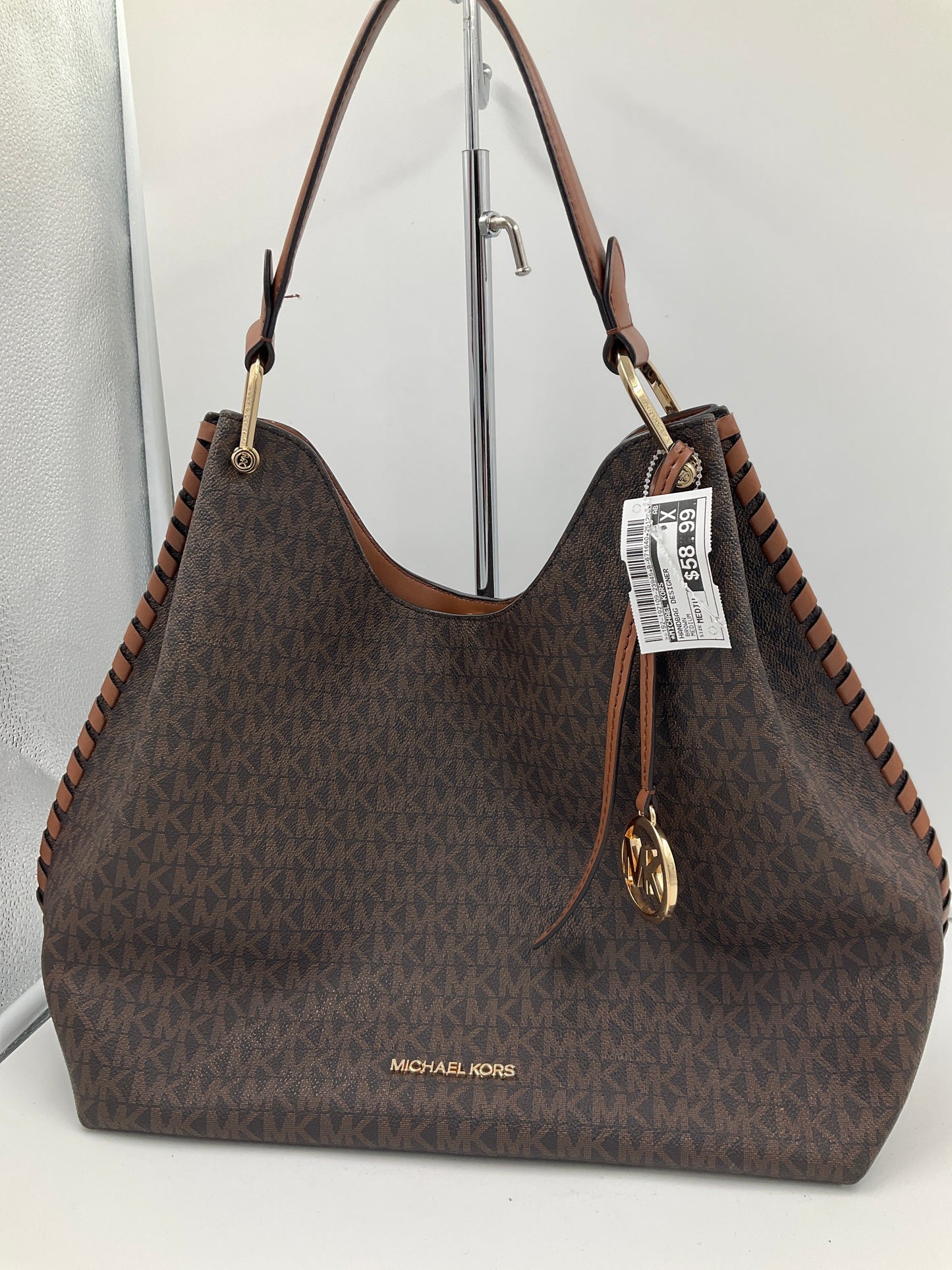 Handbag Designer By Michael Kors In Brown, Size:Medium