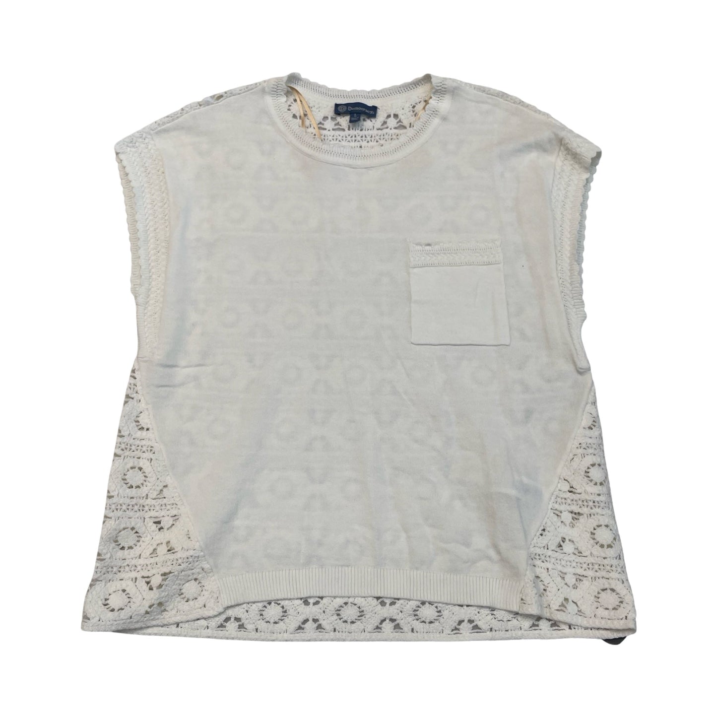 Top Ss By Democracy In White, Size:L
