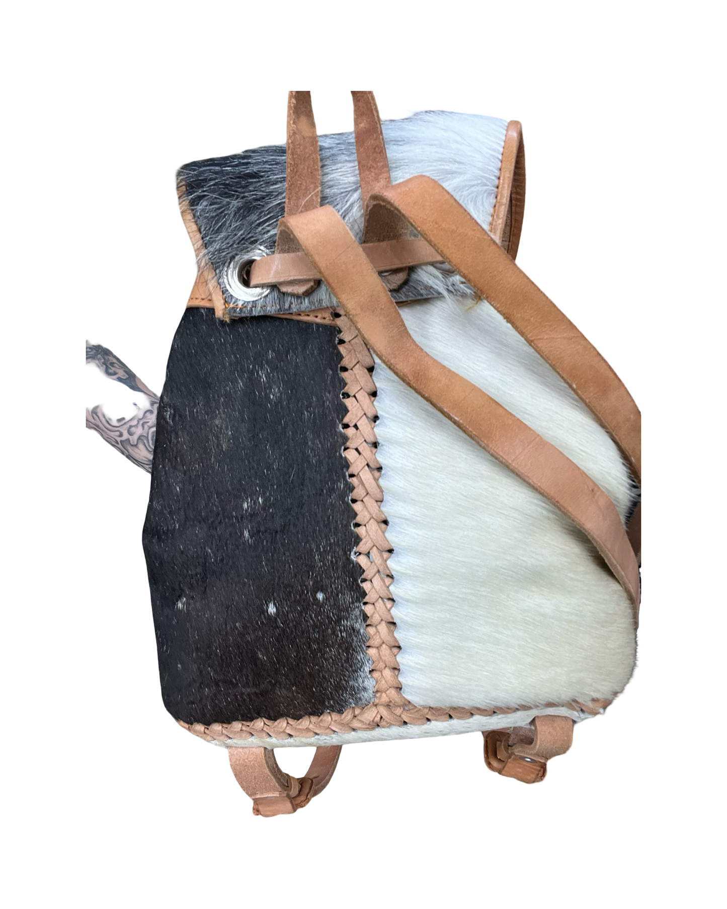 Backpack By Clothes Mentor In Cream & Grey, Size:Small