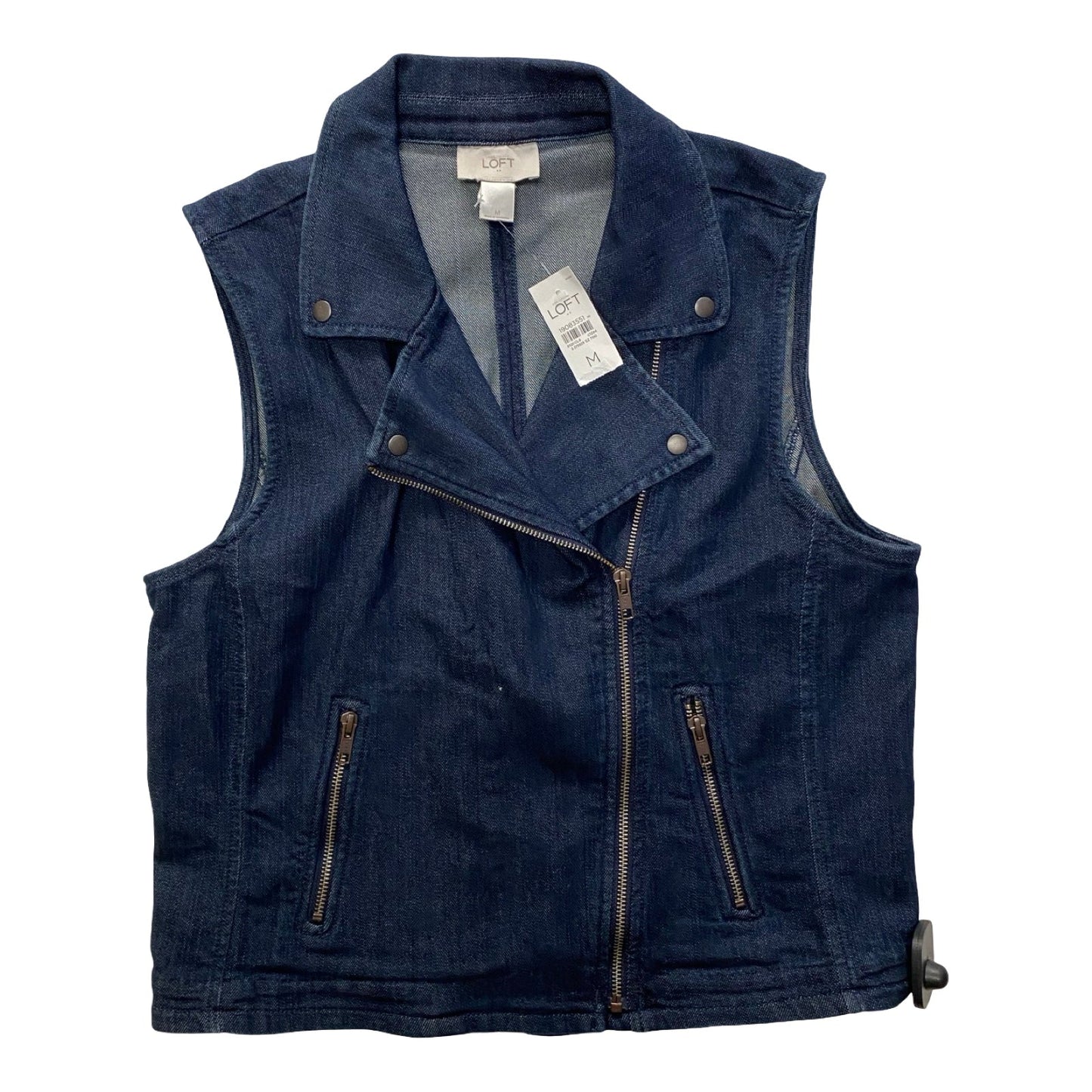 Vest Other By Loft In Blue Denim, Size:M