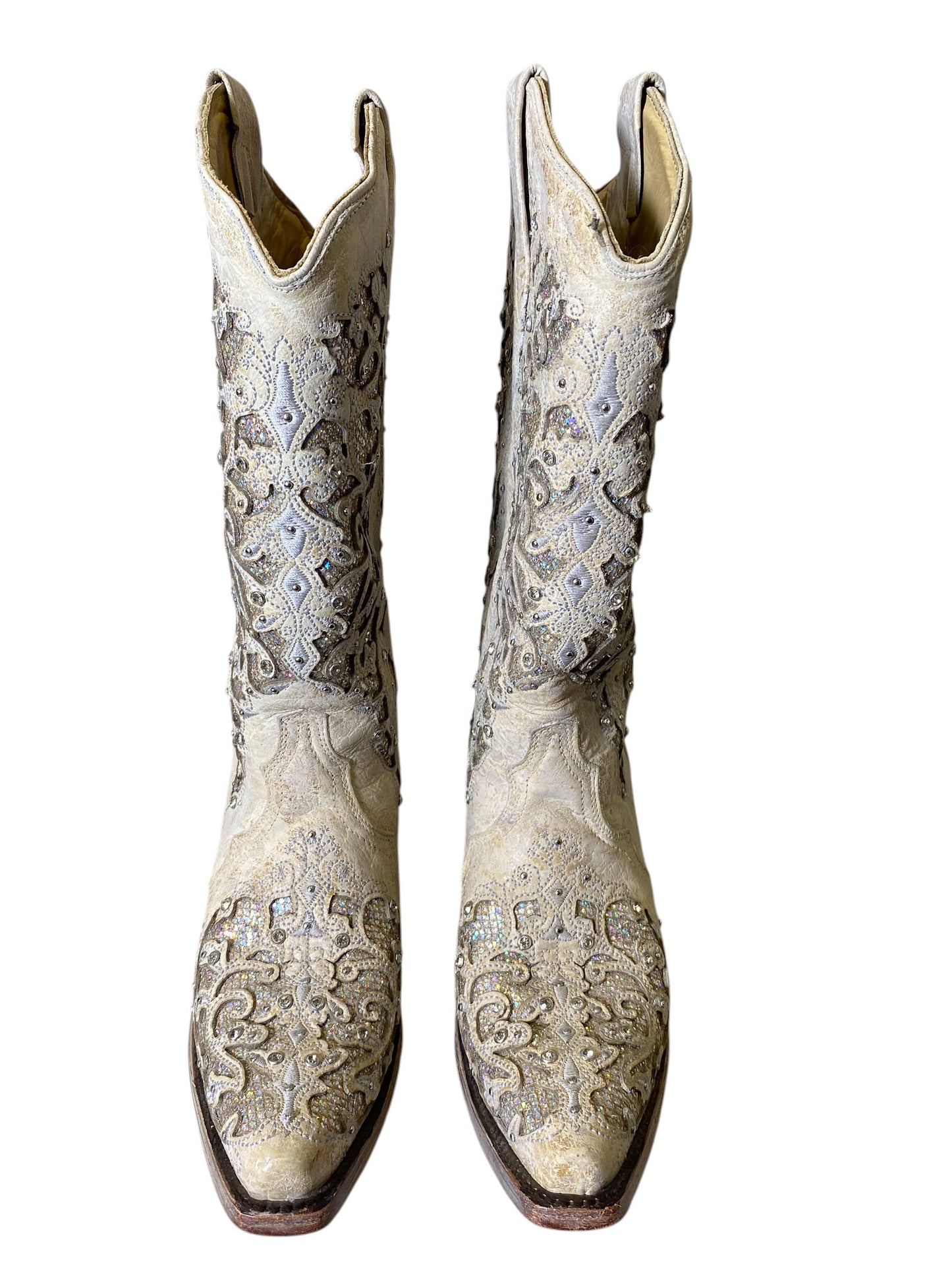 Boots Western By Corral In Cream, Size: 8.5