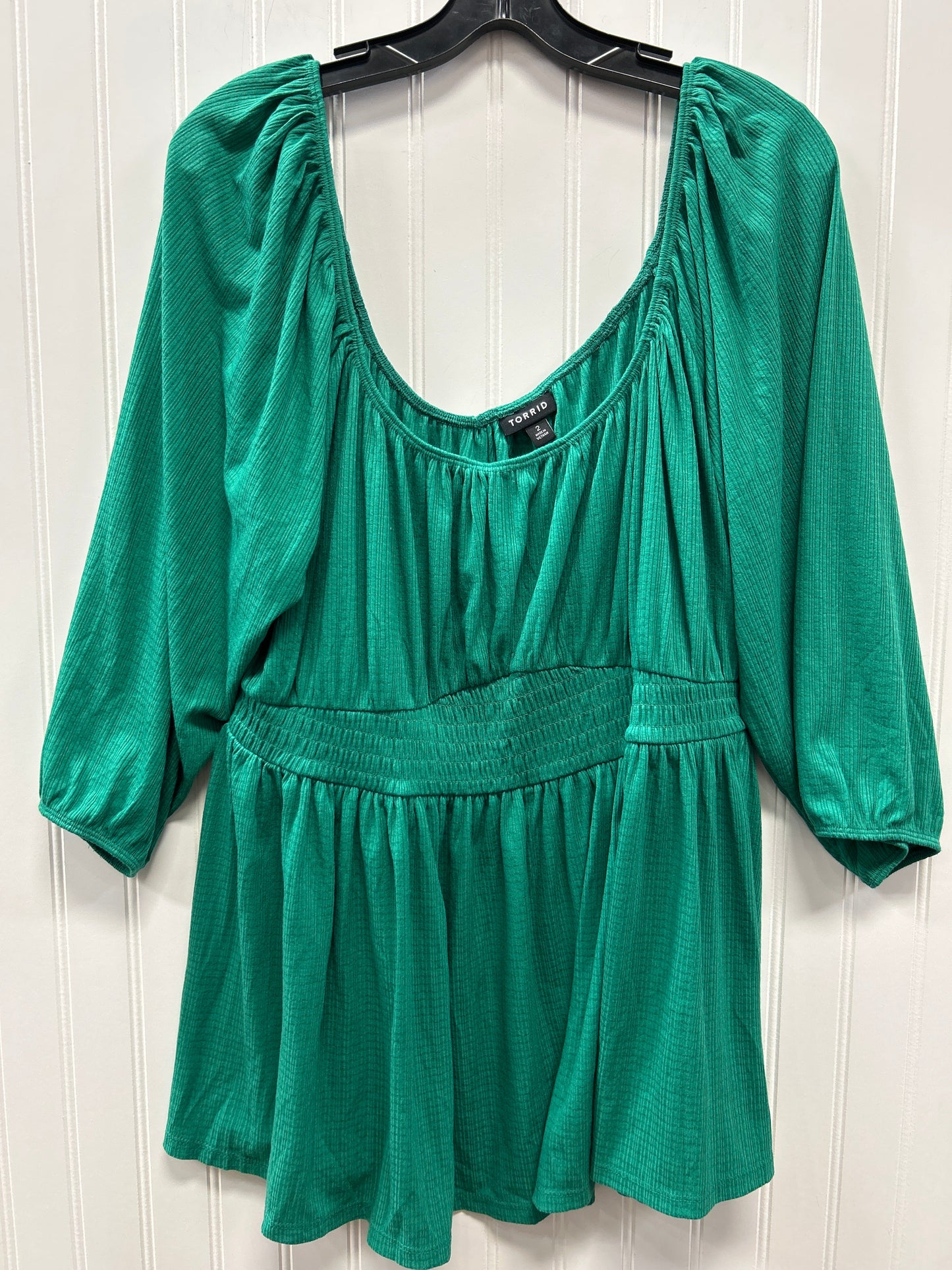 Top Ls By Torrid In Green, Size:2X