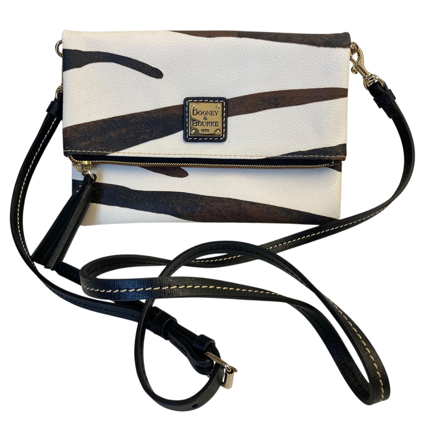 Handbag Designer By Dooney And Bourke In Zebra Print, Size:Small