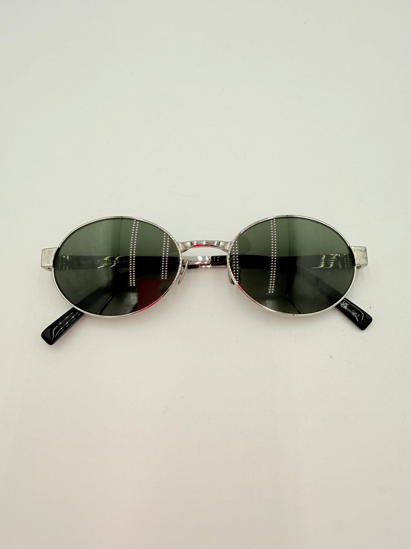 Sunglasses Luxury Designer By Yves Saint Laurent In Silver