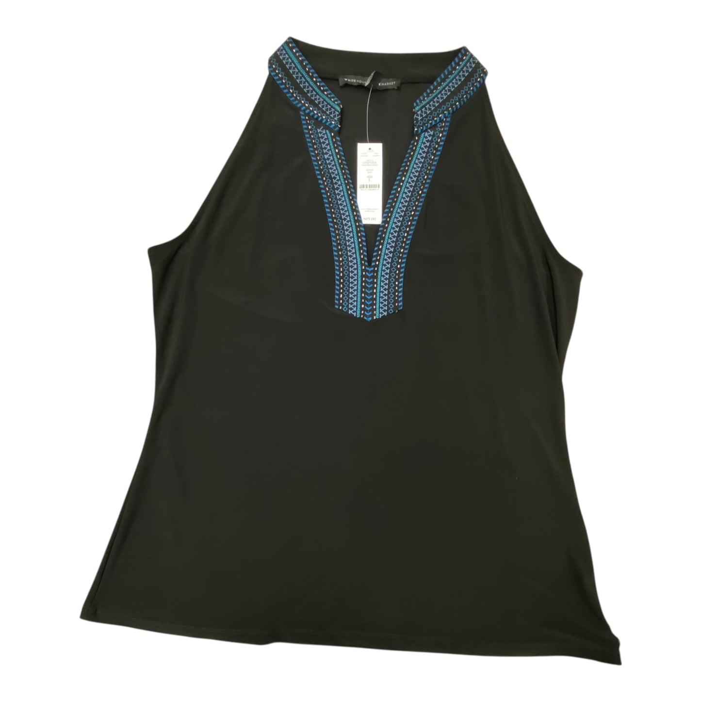 Top Sleeveless By White House Black Market In Black & Blue, Size:L