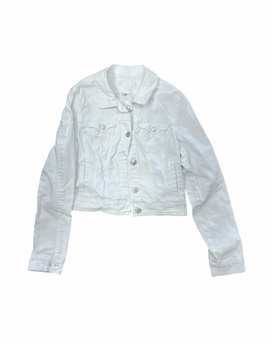 Jacket Denim By Wallflower In White Denim, Size:Xl