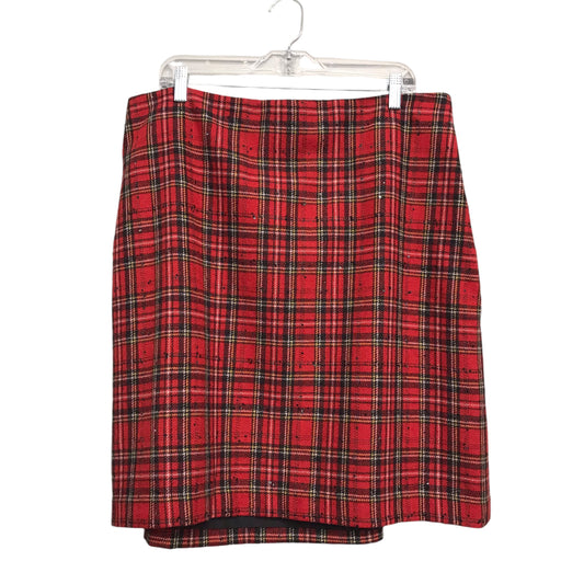 Skirt Mini & Short By Talbots In Plaid Pattern, Size:16