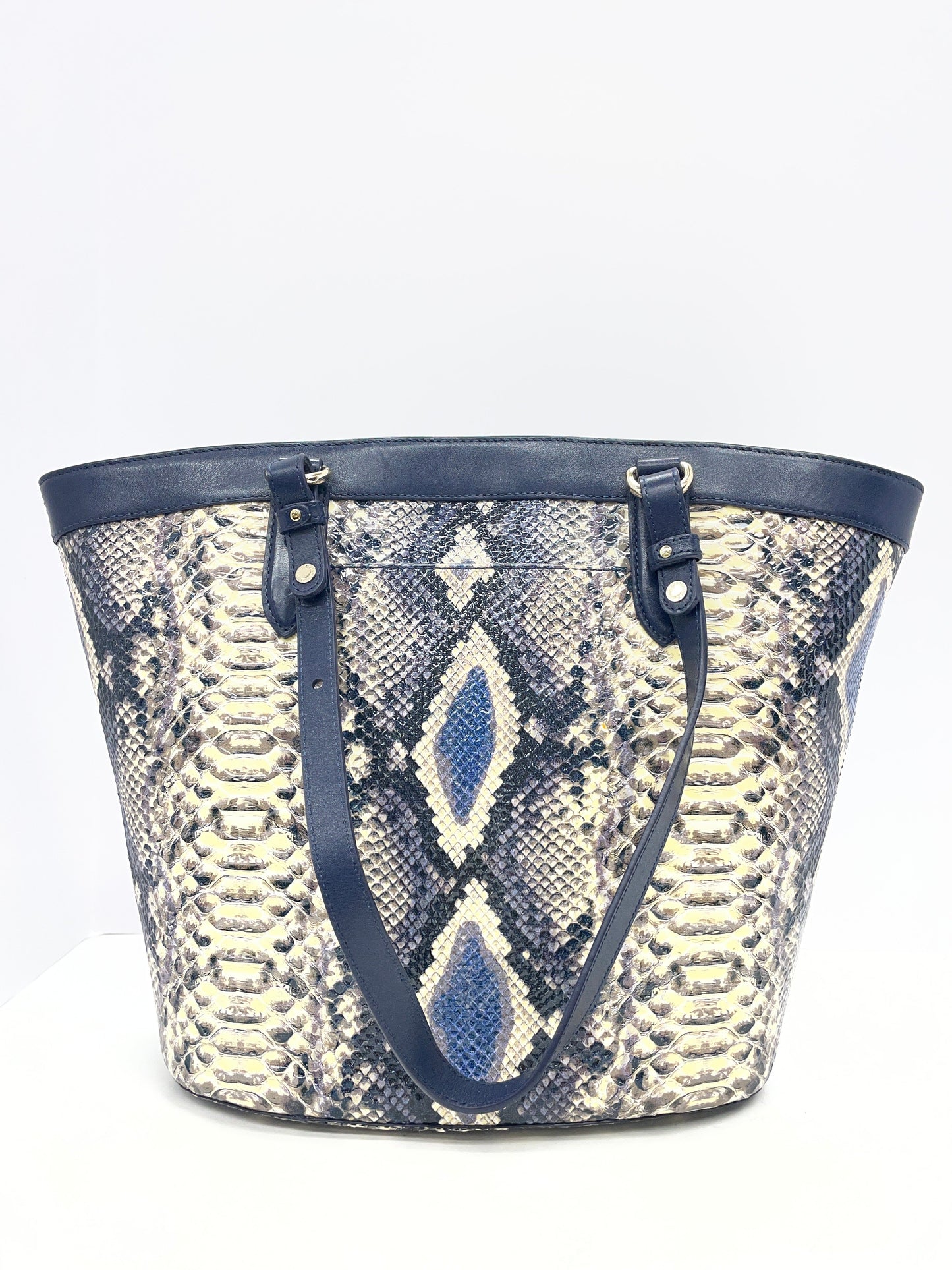 Handbag Designer By Brahmin In Snakeskin Print, Size:Large