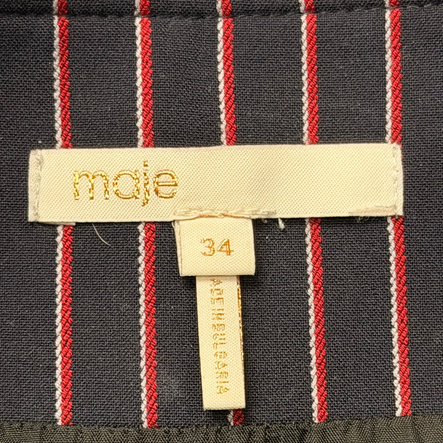 Skort By Maje In Striped Pattern, Size: Xs