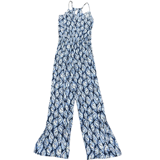 Blue White Jumpsuit By Lilly Pulitzer, Size: M
