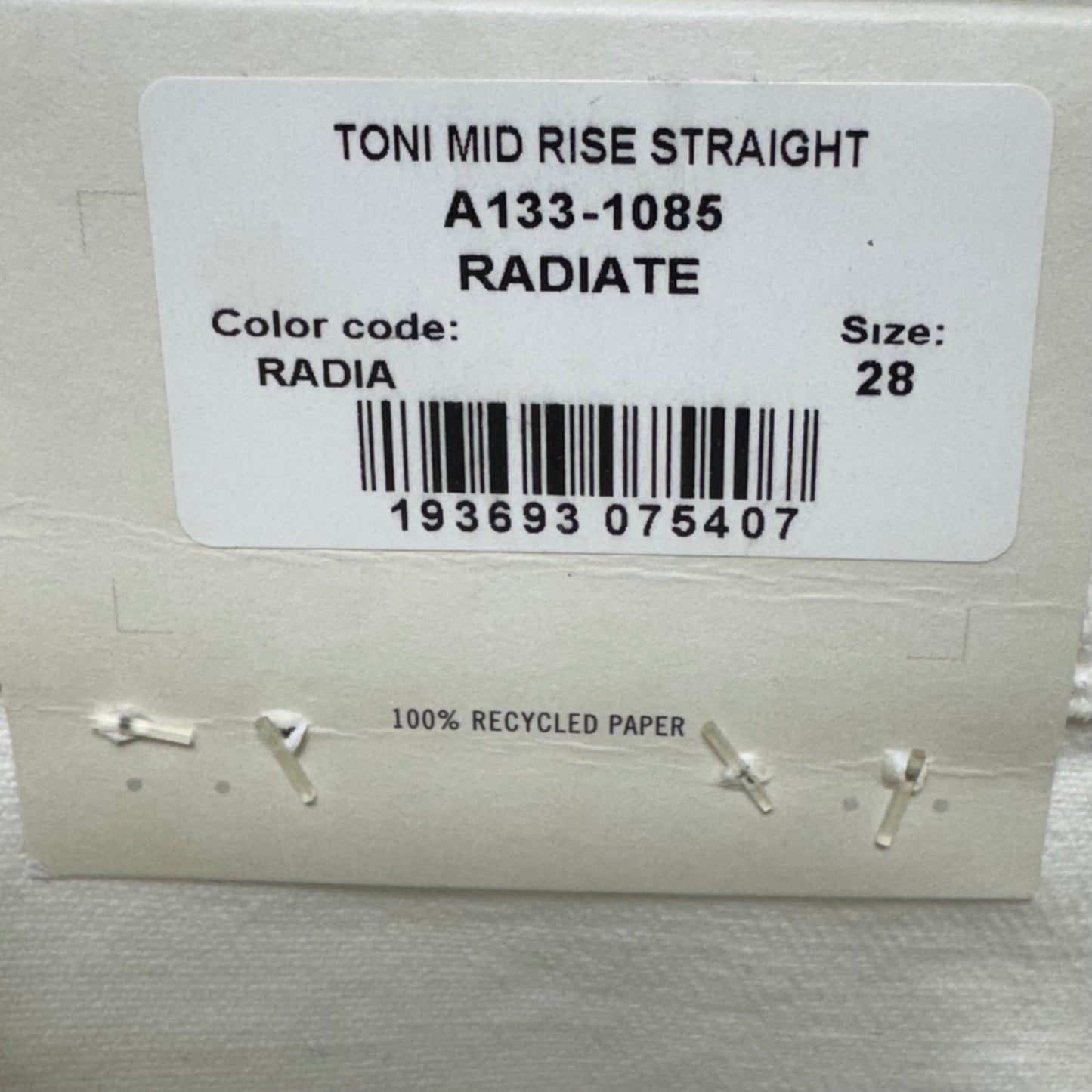 Toni Mid Rise Straight Jeans By Agolde In Radia, Size: 6/28