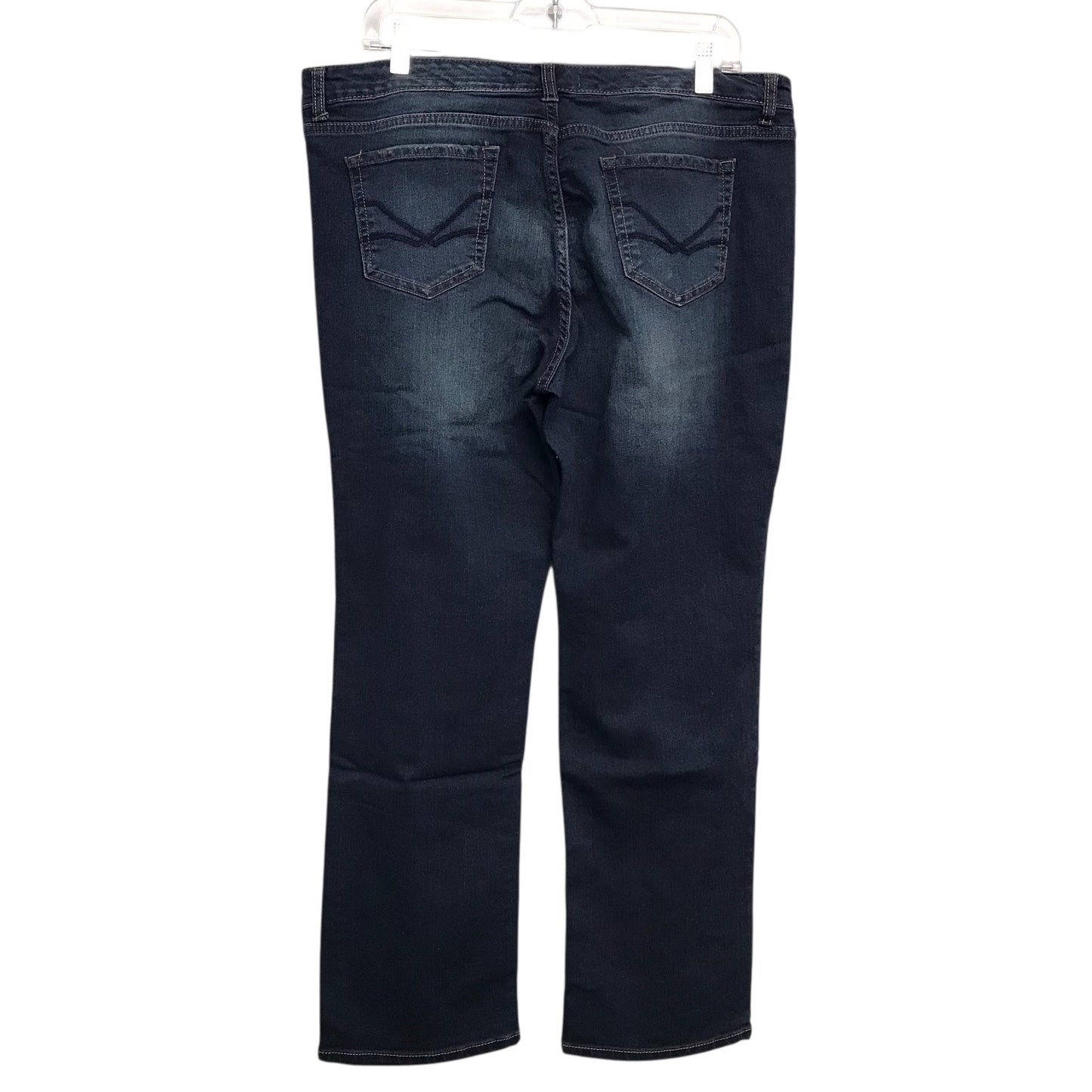 Jeans Boot Cut By Vintage America In Blue Denim, Size:14