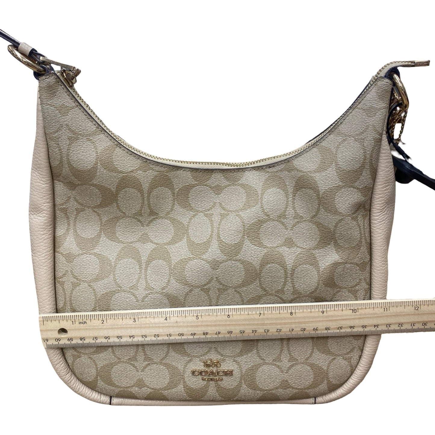 Handbag Designer By Coach In Cream, Size:Medium