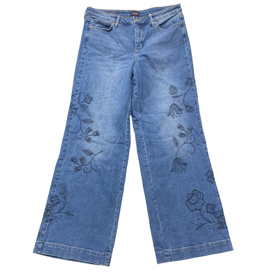 Jeans Wide Leg By Not Your Daughters Jeans In Blue Denim, Size:12