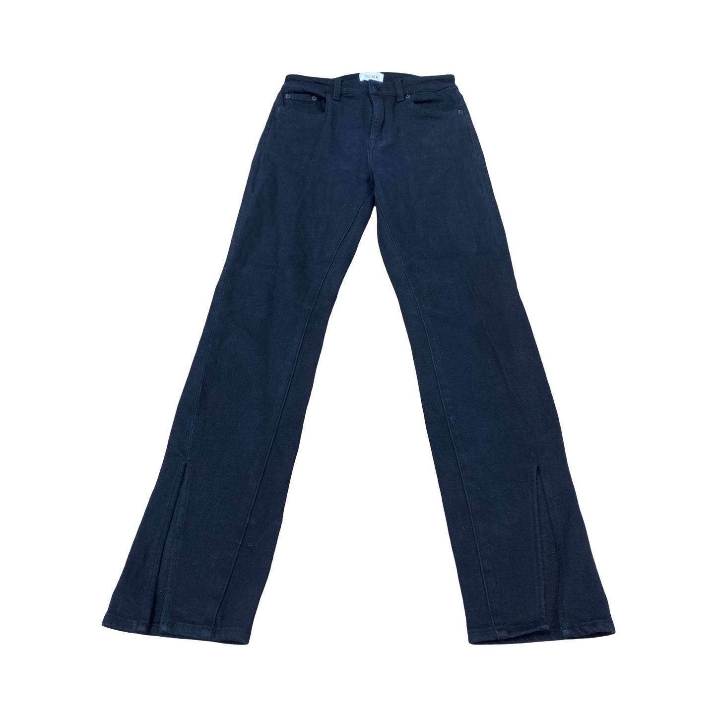 Jeans Straight By Pistola In Black Denim, Size:4