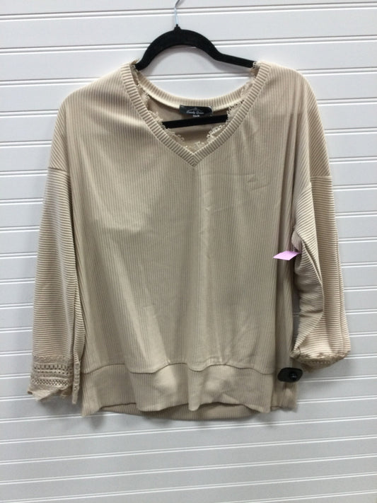 Top Ls By Clothes Mentor In Tan, Size:Xl