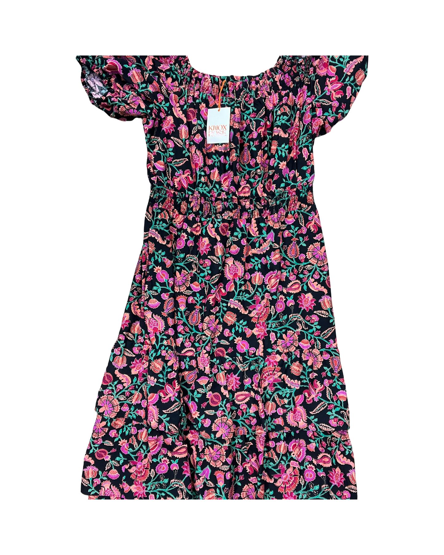 Dress Casual Maxi By Knox Rose In Black & Pink, Size:L