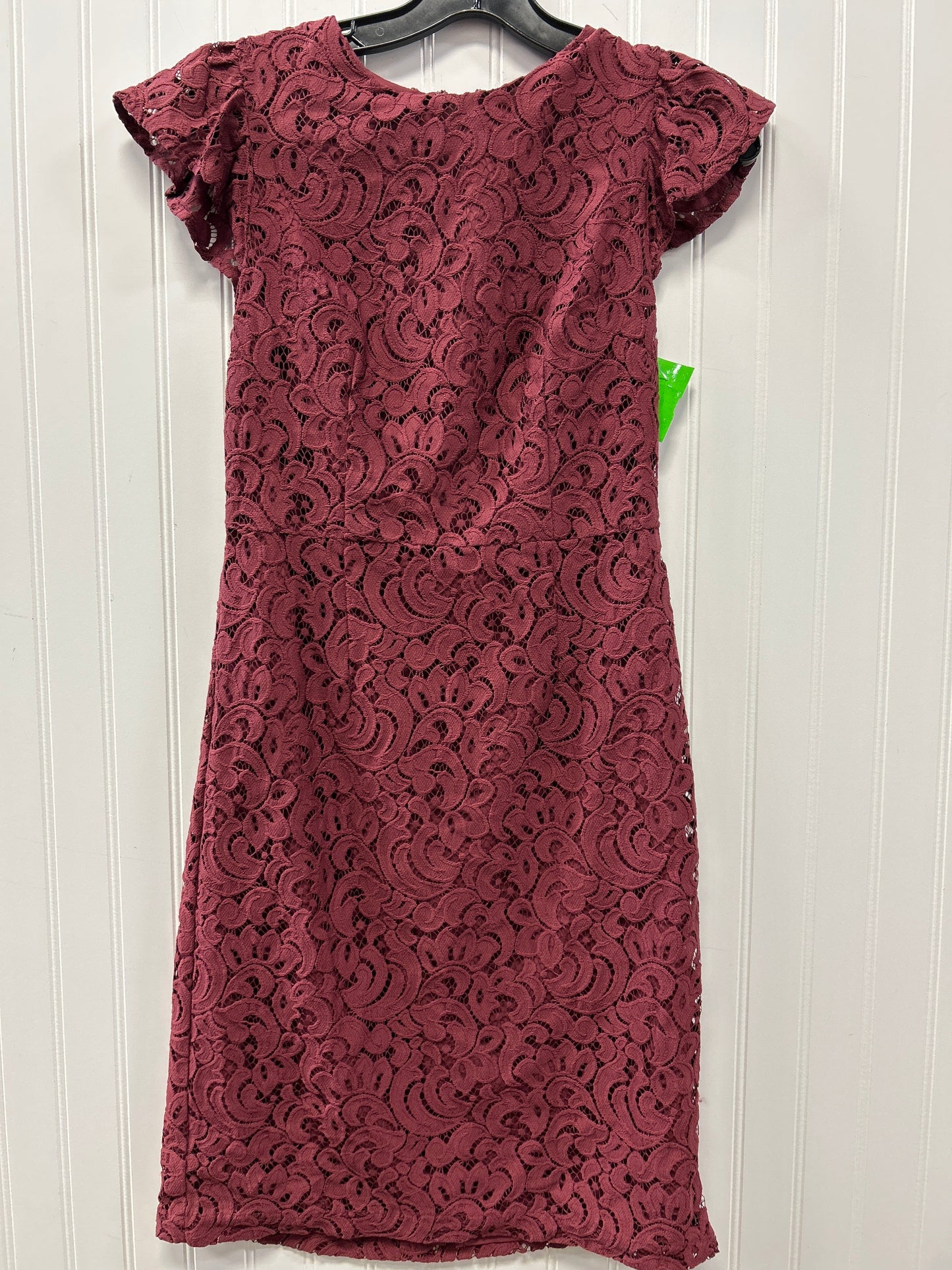 Dress Casual Maxi By Ann Taylor In Maroon, Size:0