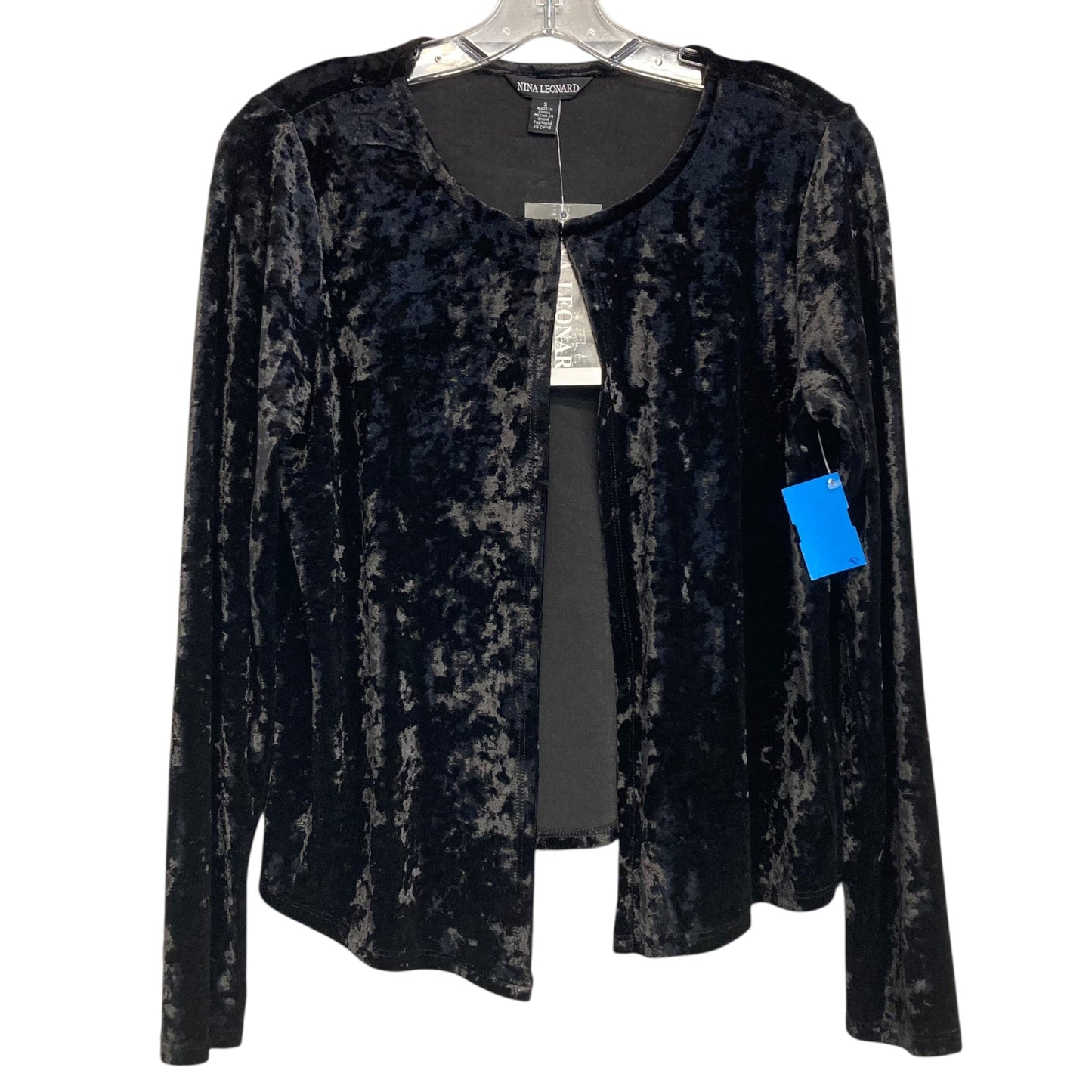 Cardigan By Nina Leonard In Black, Size:S