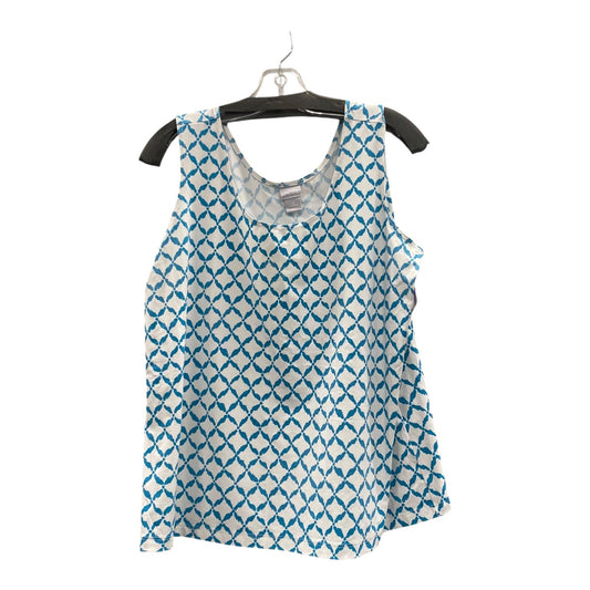 Top Sleeveless By Chicos In Blue, Size:Xl