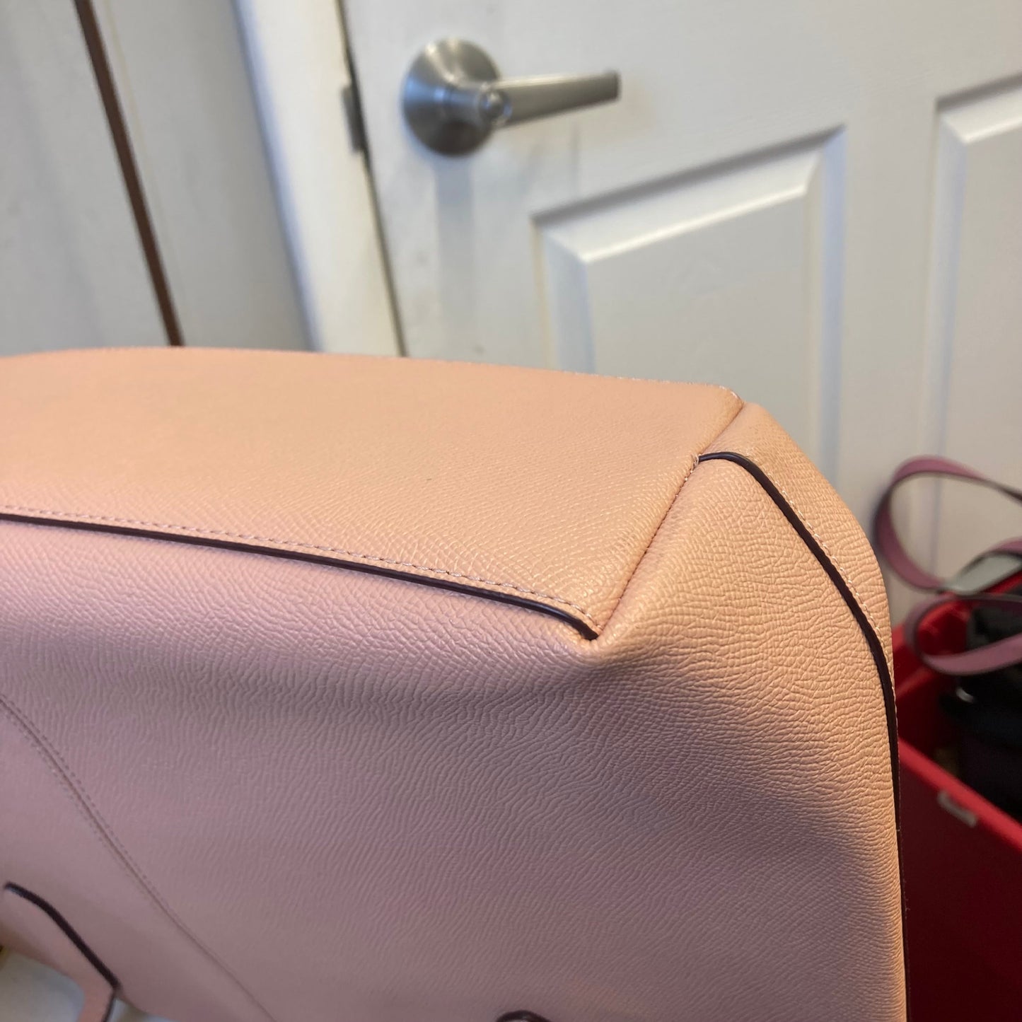 Handbag Designer By Coach In Peach, Size:Medium