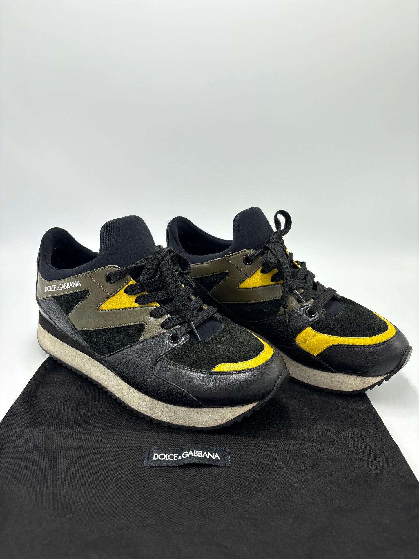 Dolce And Gabbana Daymaster Luxury Designer Trainer Shoes, Size: 8.5