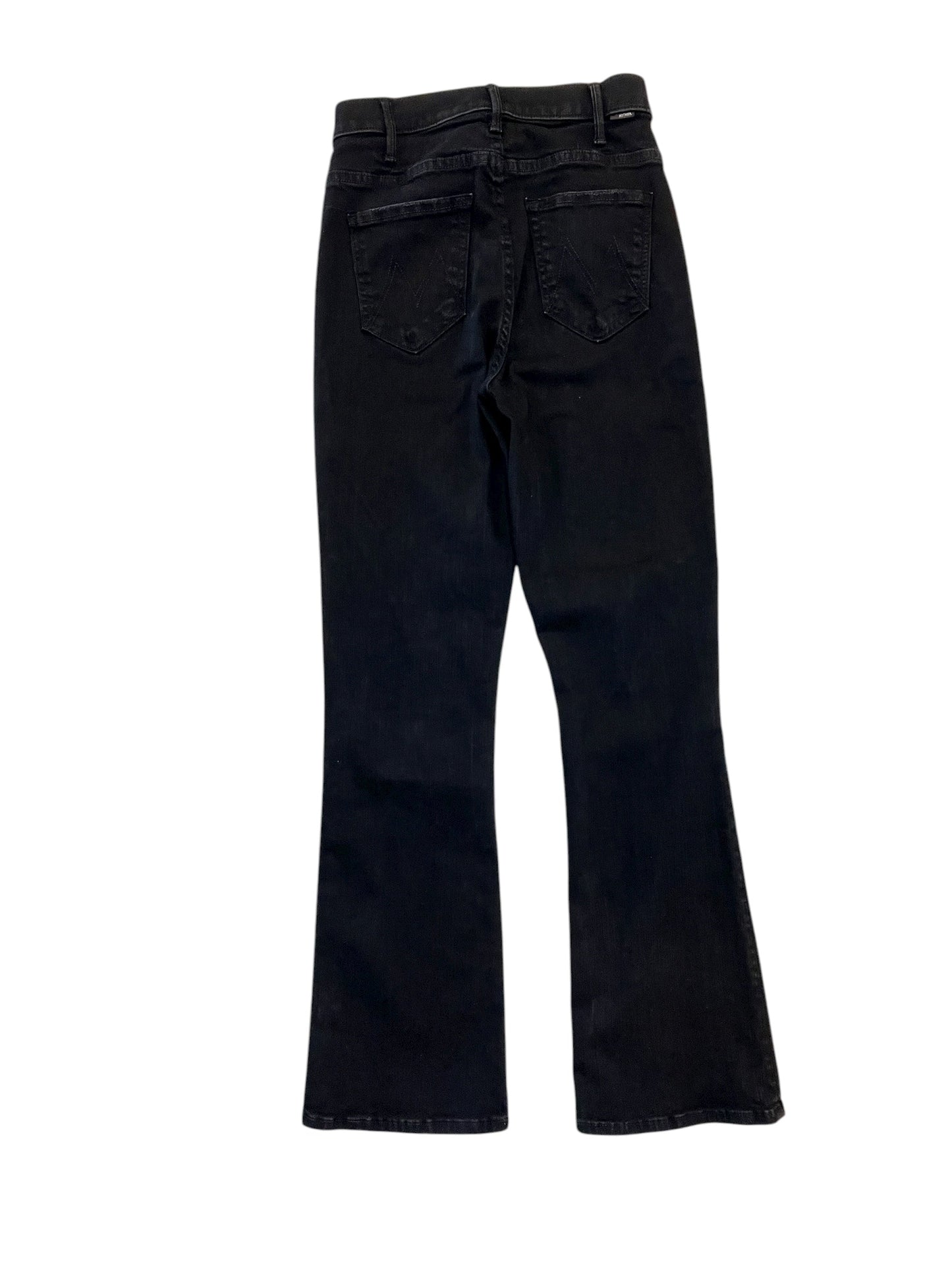 Jeans Boot Cut By Mother In Black Denim, Size:0