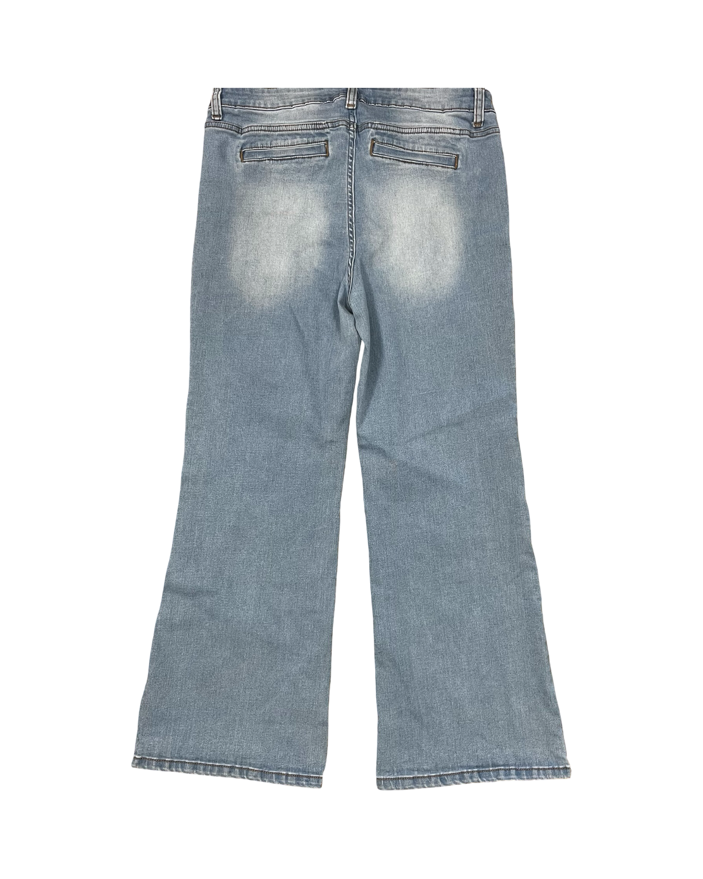 Jeans Straight By Time And Tru In Blue Denim, Size:14