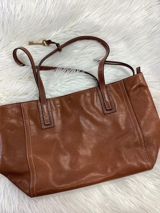 Handbag By Fossil In Brown, Size:Large