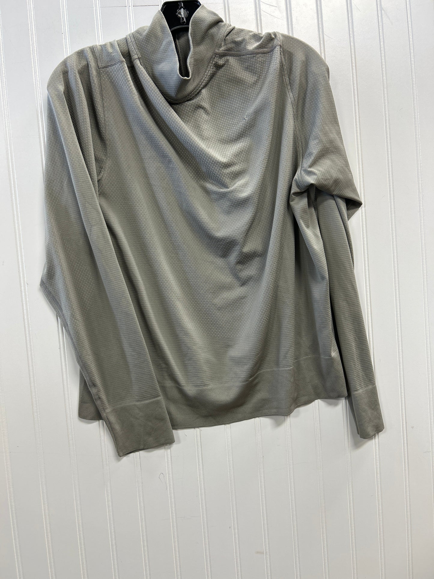 Athletic Top Ls Collar By Lululemon In Grey, Size:14