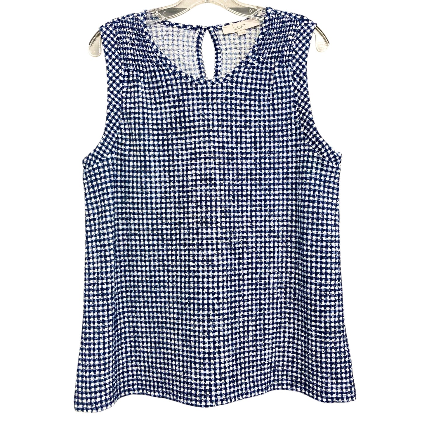 Top Sleeveless By Loft In Blue, Size:L