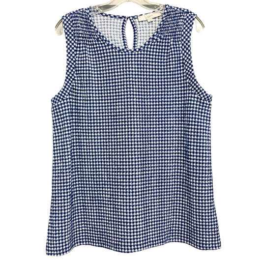 Top Sleeveless By Loft In Blue, Size:L
