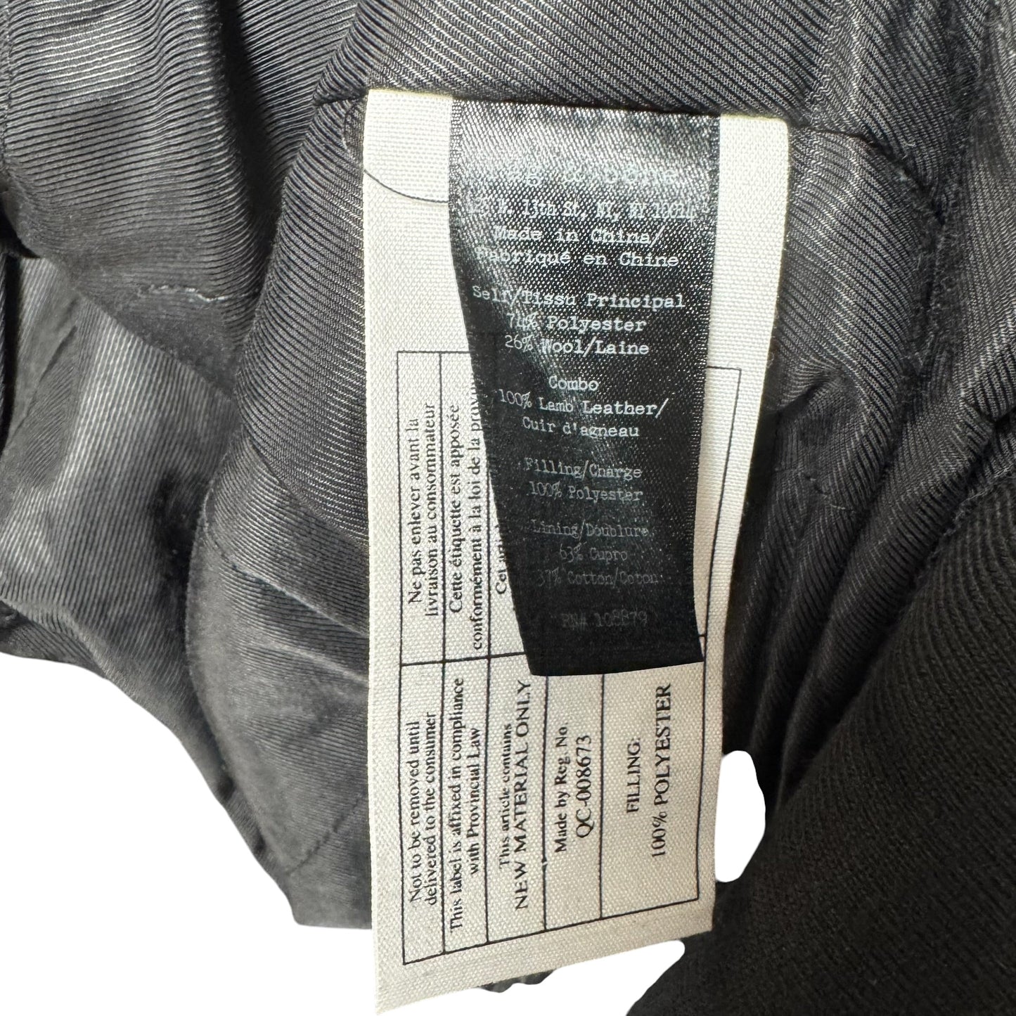 Edith' Windowpane Check Leather Sleeve Bomber Jacket By Rag And Bone In Black & White, Size: 0
