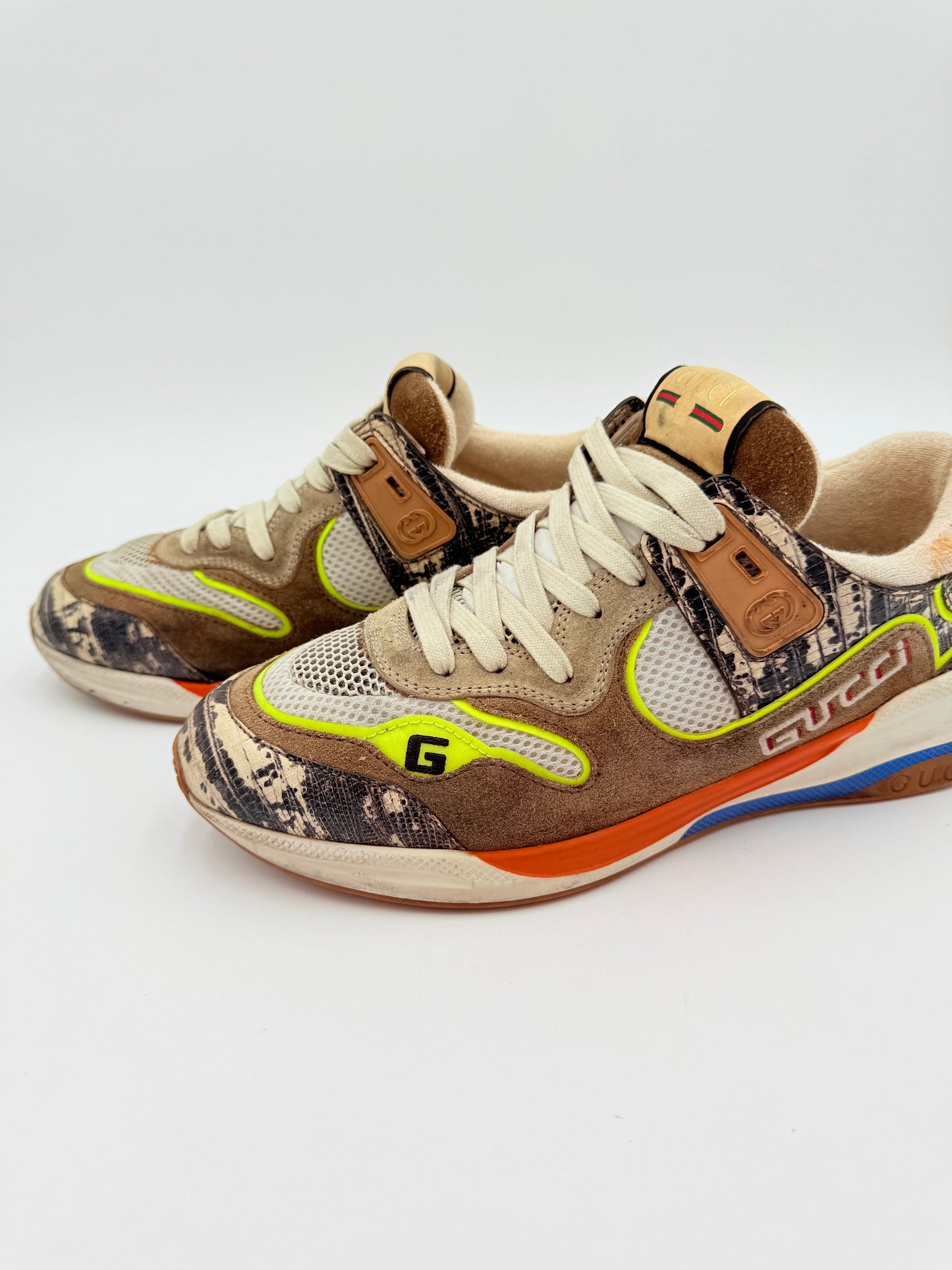 Shoes Luxury Designer By Gucci In Multi, Size:9.5
