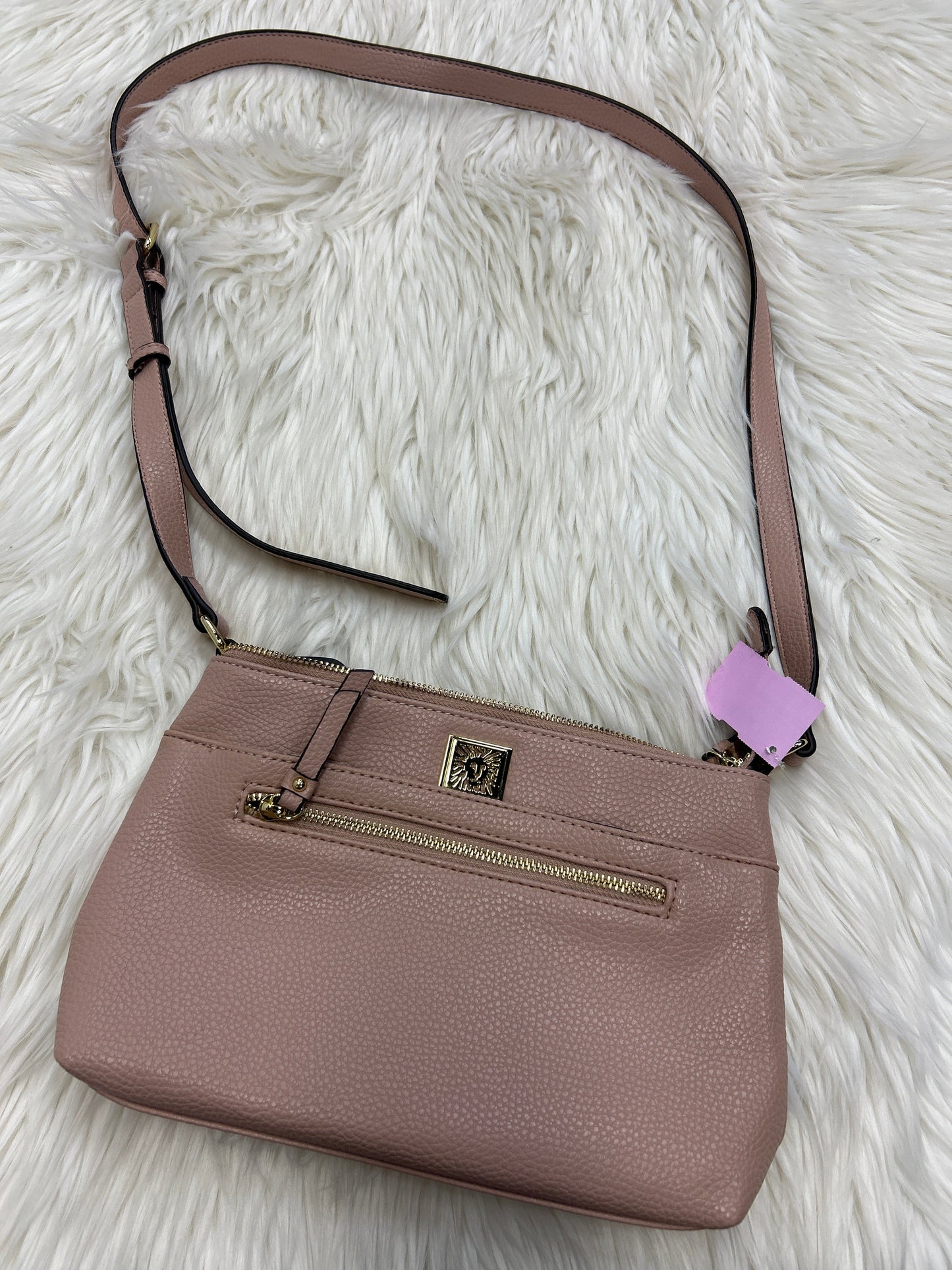 Crossbody By Anne Klein In Pink, Size:Medium