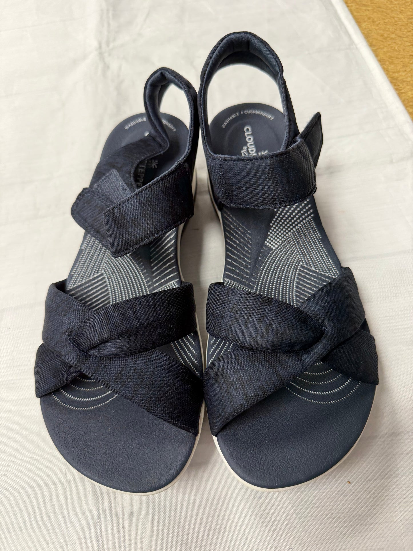 Shoes Flats By Clarks In Blue, Size:7.5