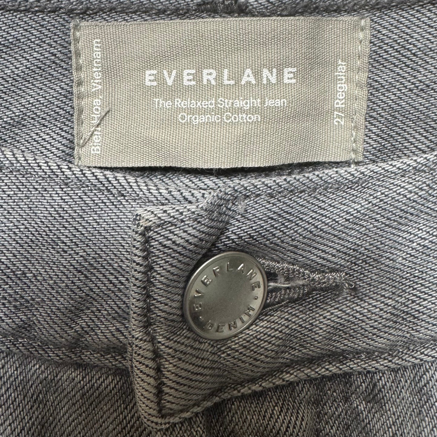 The Organic Cotton Relaxed Straight Jean By Everlane In Grey, Size: 4/27