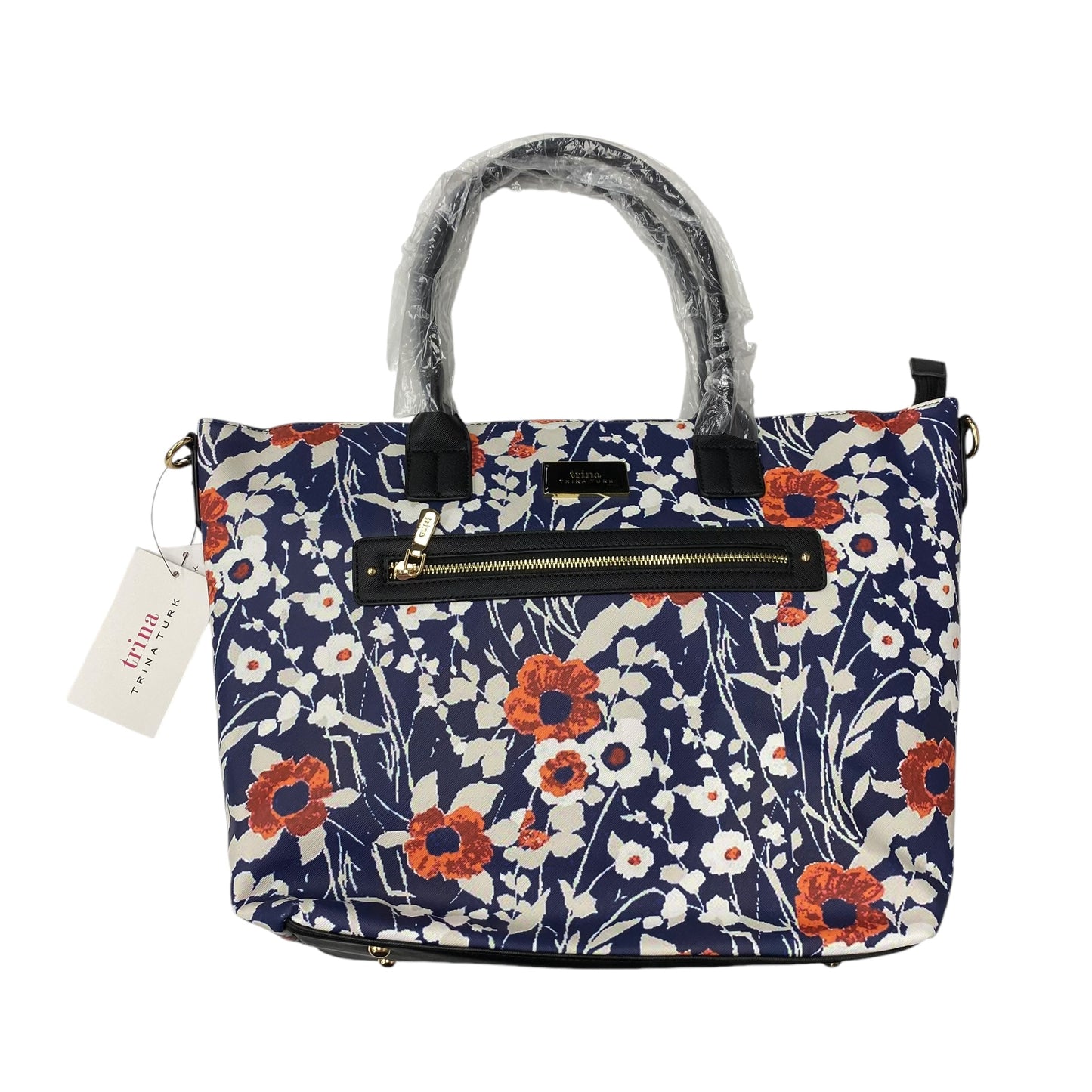 Handbag By Trina By Trina Turk In Navy, Size:Large