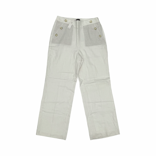 Pants Linen By Talbots In White, Size:10