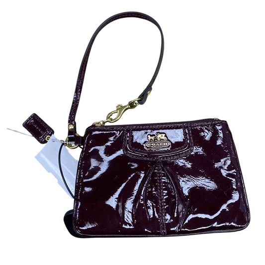 Wristlet Designer By Coach In Maroon, Size:Small
