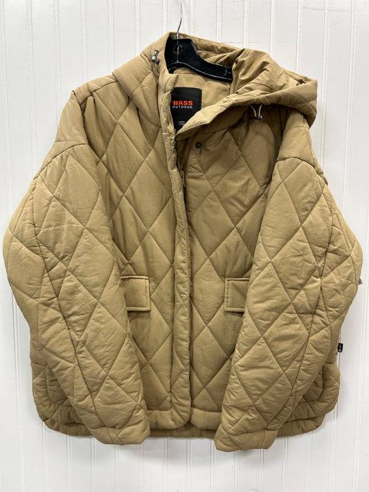 Coat Puffer & Quilted By Bass In Tan, Size:L