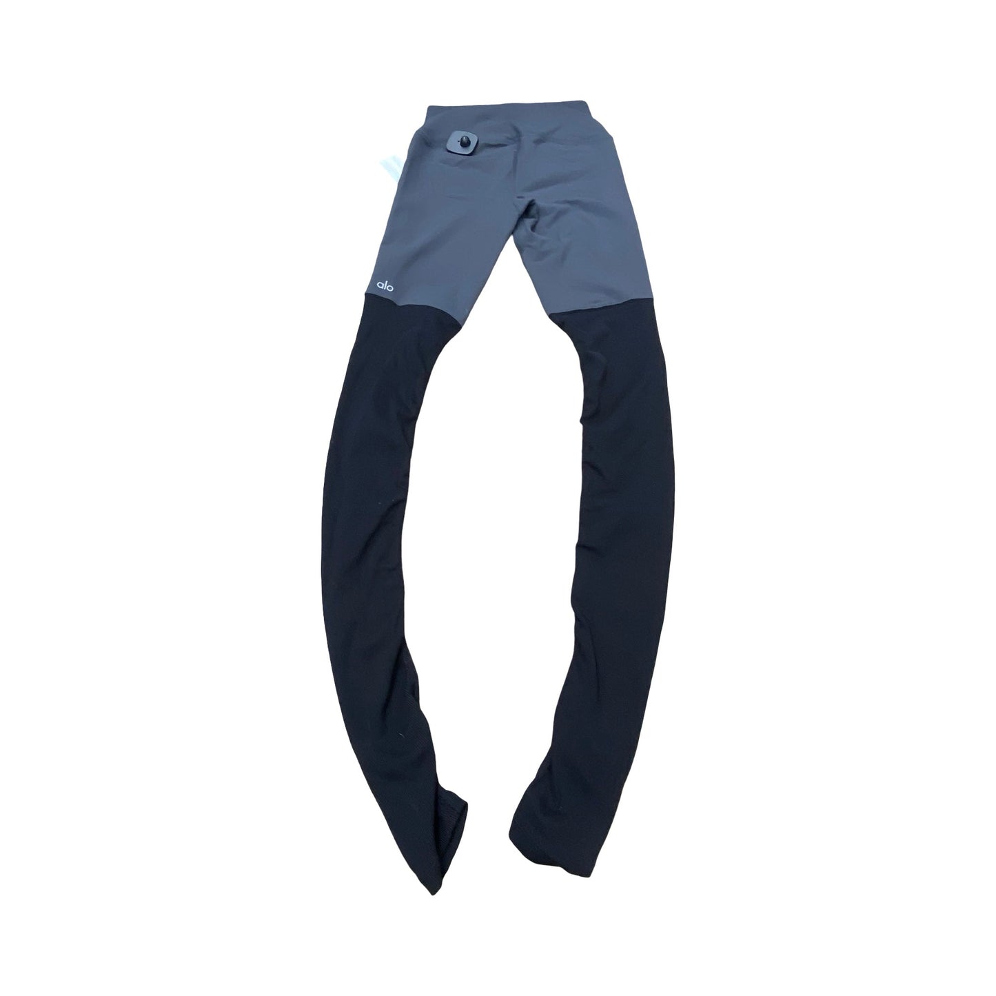 Athletic Leggings By Alo In Black & Grey, Size:Xs